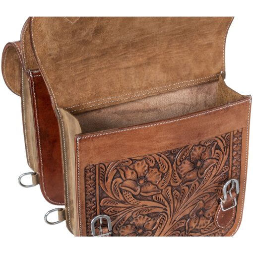 Tough1 Floral Tooled Saddle Bag 2