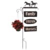 Tough1 Garden Stake Horses with Plant Hanger 1 Tough1 Garden Stake Horses with Plant Hanger