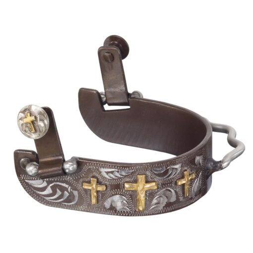 Tough1 Gold Triple Cross Bumper Spurs