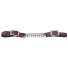 Tough1 Harness Leather Curb Strap with Double Chain