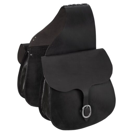 Tough1 Leather Saddle Bag