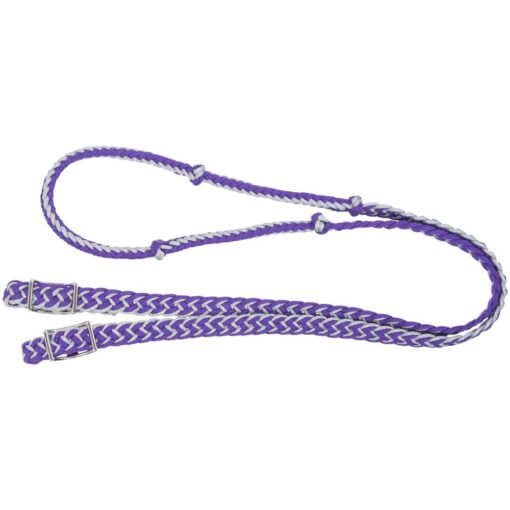Tough1 Metallic Cord Knotted Roping Reins