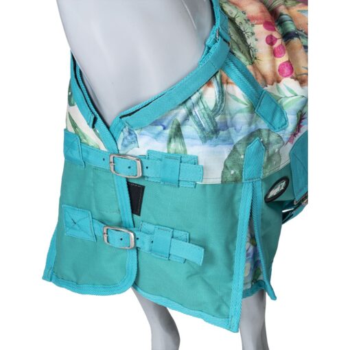 Tough1 Mini 1200D Cactus Print Turnout Sheet with Snuggit 1