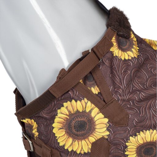 Tough1 Mini 1200D Sunflower Print Turnout Sheet with Snuggit 1