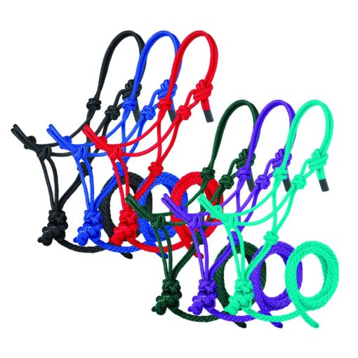 Tough1 Miniature Poly Rope Halter with Lead - 6 Pack