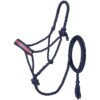 Tough1 Navy Tooled Overlay Mule Tape Halter with Lead 2 Tough1 Navy Tooled Overlay Mule Tape Halter with Lead