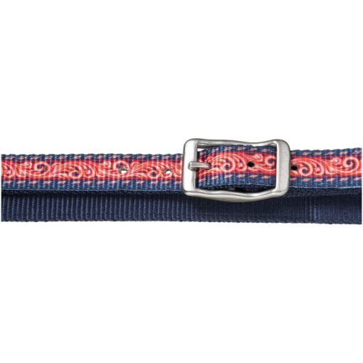 Tough1 Nylon Halter with Navy Blue Tooled Overlay 1