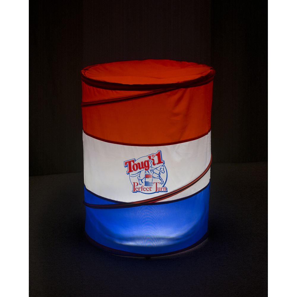 thumbnail image 2 of Tough-1 Collapsible Barrel Set - Red White Blue Nylon Barrels For Horse Barrel Racing Practice 2 of 13
