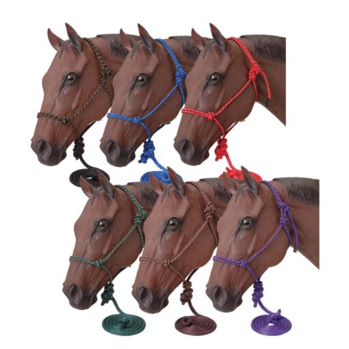 Tough1 Poly Rope Halter with Lead - 6 Pack