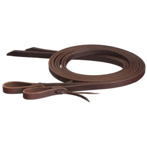 Tough1 Premium Harness Leather Split Reins with Waterloop Tie Ends