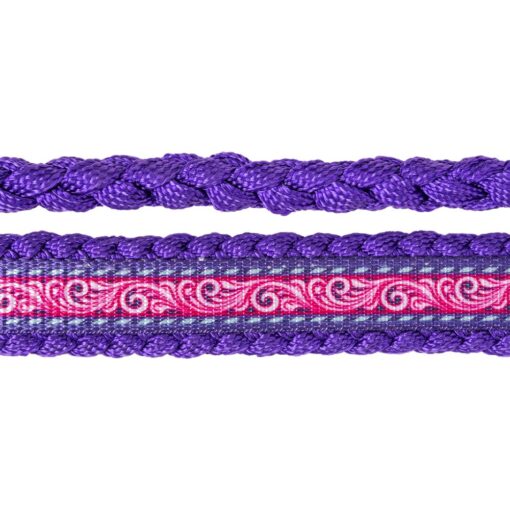 Tough1 Purple Tooled Overlay Mule Tape Halter with Lead 5 Tough1 Purple Tooled Overlay Mule Tape Halter with Lead 1