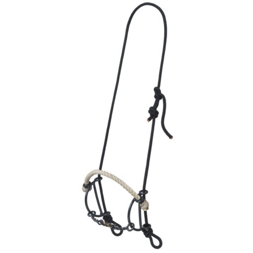 Tough1 Rope Headstall with Rope Nose and Twisted Dogbone Gag Combo