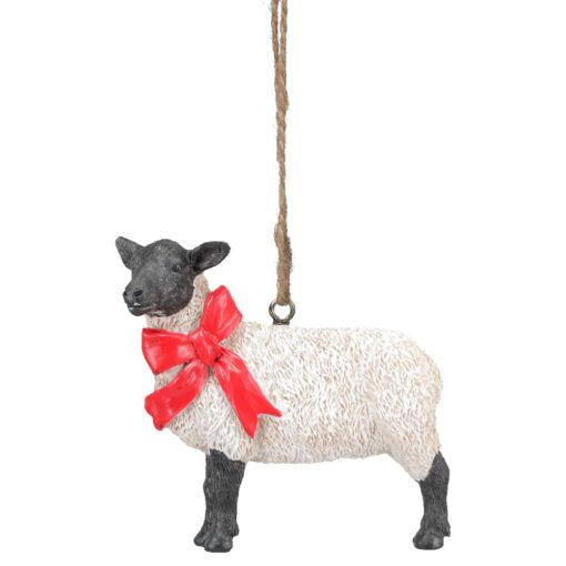 Tough1 Sheep with Bow Ornament