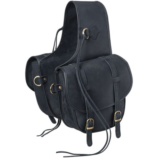 Tough1 Soft Leather Saddle Bag