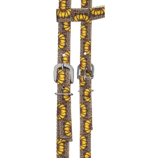 Tough1 Sunflower Nylon Ear Headstall 5 Tough1 Sunflower Nylon Ear Headstall 1