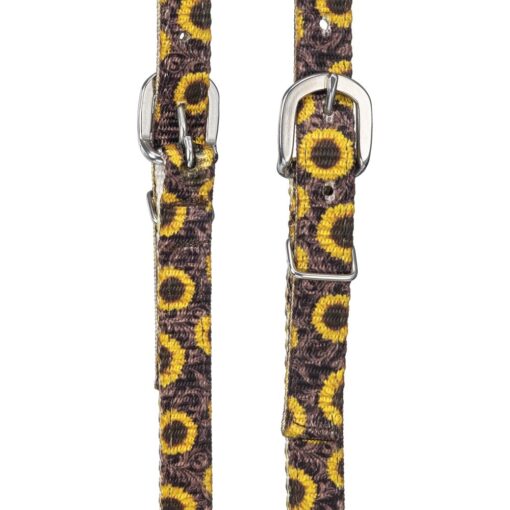 Tough1 Sunflower Tooled Nylon Ear Headstall 1