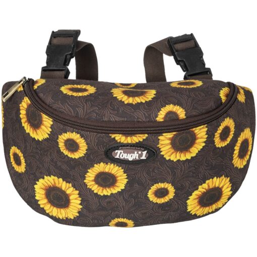 Tough1 Sunflower Tooled Saddle Pouch