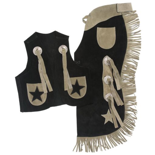 Tough1 Youth Vest & Chap Set with Stars