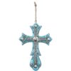 Turquoise Concho Cross Ornament