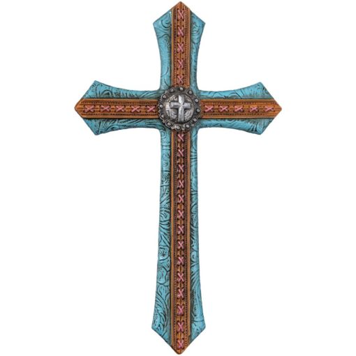 Turquoise Cross with Concho Wall Décor