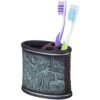 Turquoise Floral Tooth Brush Holder 2 Turquoise Floral Tooth Brush Holder
