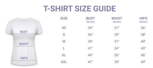 Unicorn T Shirt Size Chart