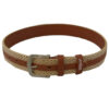 WOW Woven Belt Brown with Tan Weave