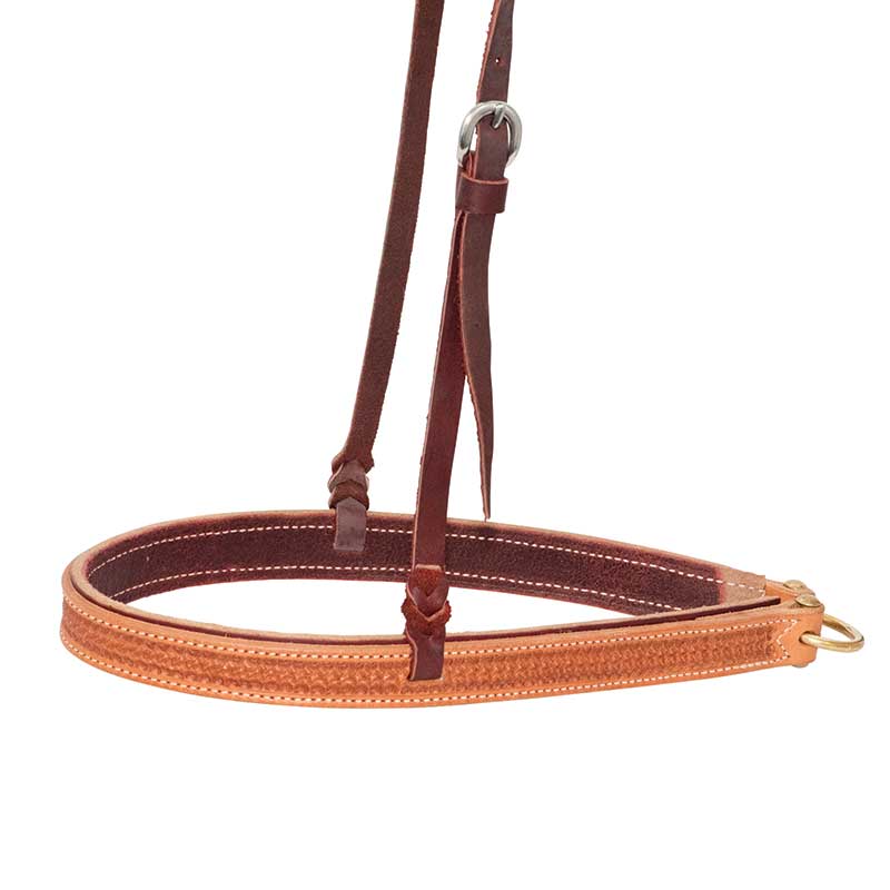 1-1/4” Leather Spider Stamp Noseband 2 Cowboy Tack 1-1/4” Golden Leather Spider Stamp Noseband