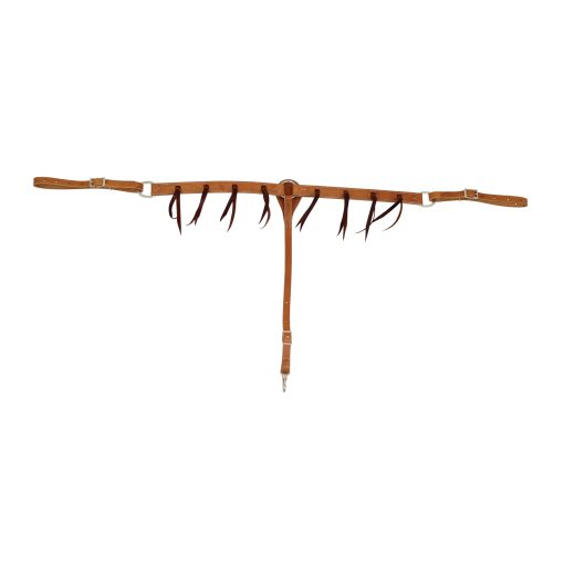 Cowboy Tack 1-1/4” Harness Leather Breast Collar With Latigo Strings