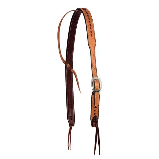Cowboy Tack 1-1/4” Roughout Buckstitched Cowboy Knot Slip Ear Headstall