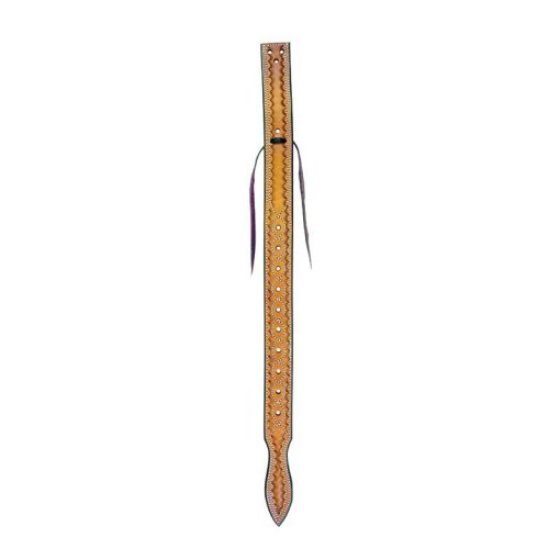 Cowboy Tack 1-3/4” Golden Leather Stamped Flank Billet