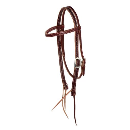 Cowboy Tack 3/4” Latigo Leather Browband Headstall