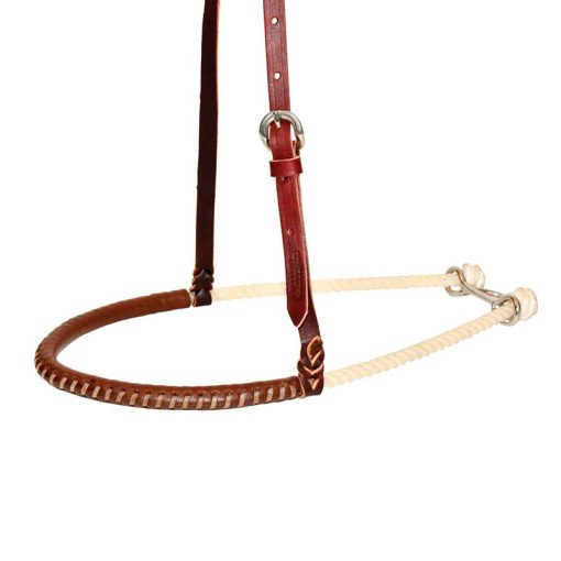 Cowboy Tack 3/4" Leather Covered Single Rope Noseband