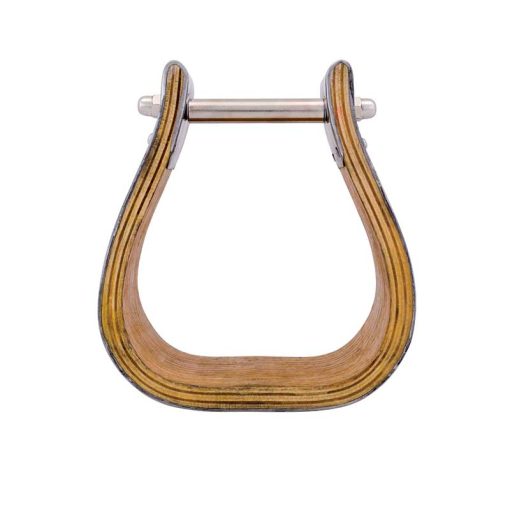 Cowboy Tack 3" Stainless Steel Covered Wooden Stirrups