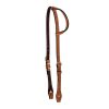 Cowboy Tack 5/8” Golden Leather Spider Stamp Single Ear Headstall