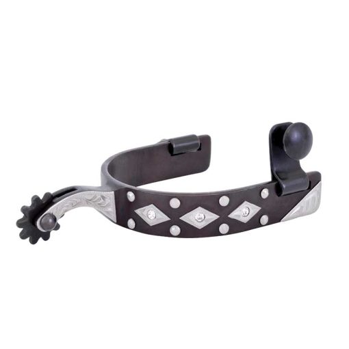Cowboy Tack Diamond & Dot Rhinestone Medium Spurs