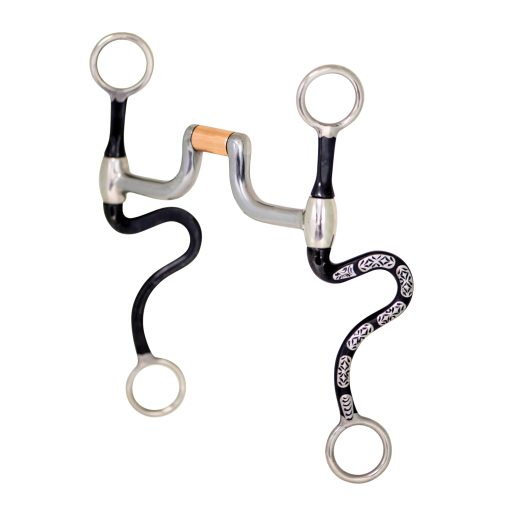 Cowboy Tack Diamond Back S Shank Hinged Port Bit