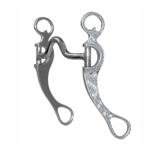 Cowboy Tack FG Light Weight Aluminum Engraved Medium Port Bit