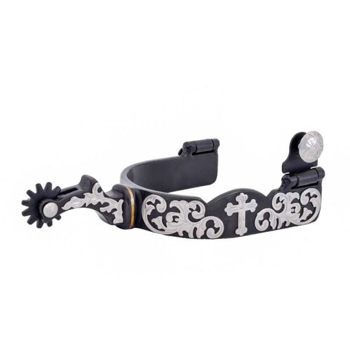 Cowboy Tack Floral Cross Spurs