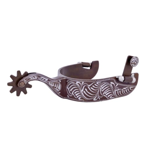 Cowboy Tack Floral Engraved Show Spurs