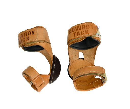 Cowboy Tack Leather Hook and Loop Skid Boots