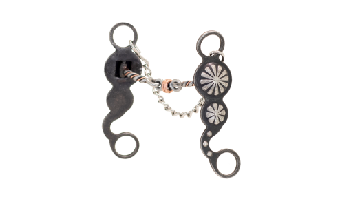 Cowboy Tack Nellie Miller Collection Double Concho Dog Bone Twisted Bit