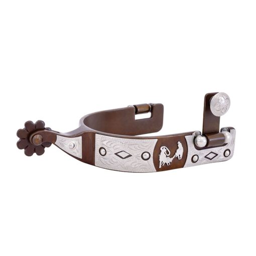 Cowboy Tack Offset Roping Motif Large Spurs