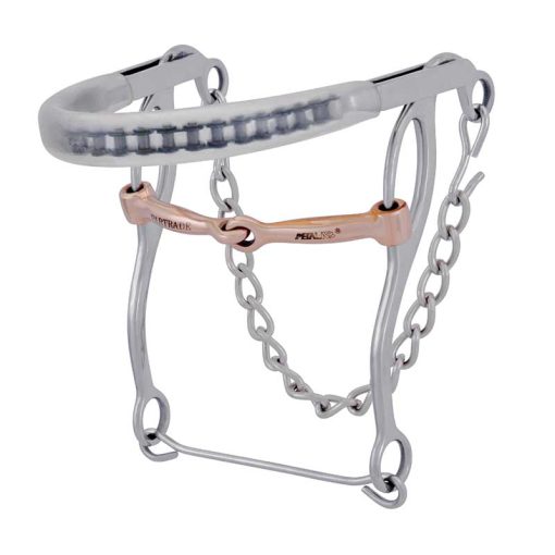 Cowboy Tack Plastic Cover Nose Combo Hackamore With Copper Snaffle Bit