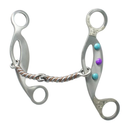 Cowboy Tack Southwest Gemstone Twisted Snaffle Gag Bit