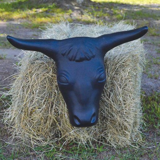 Cowboy Tack Steer Head With Hay Bale Spikes