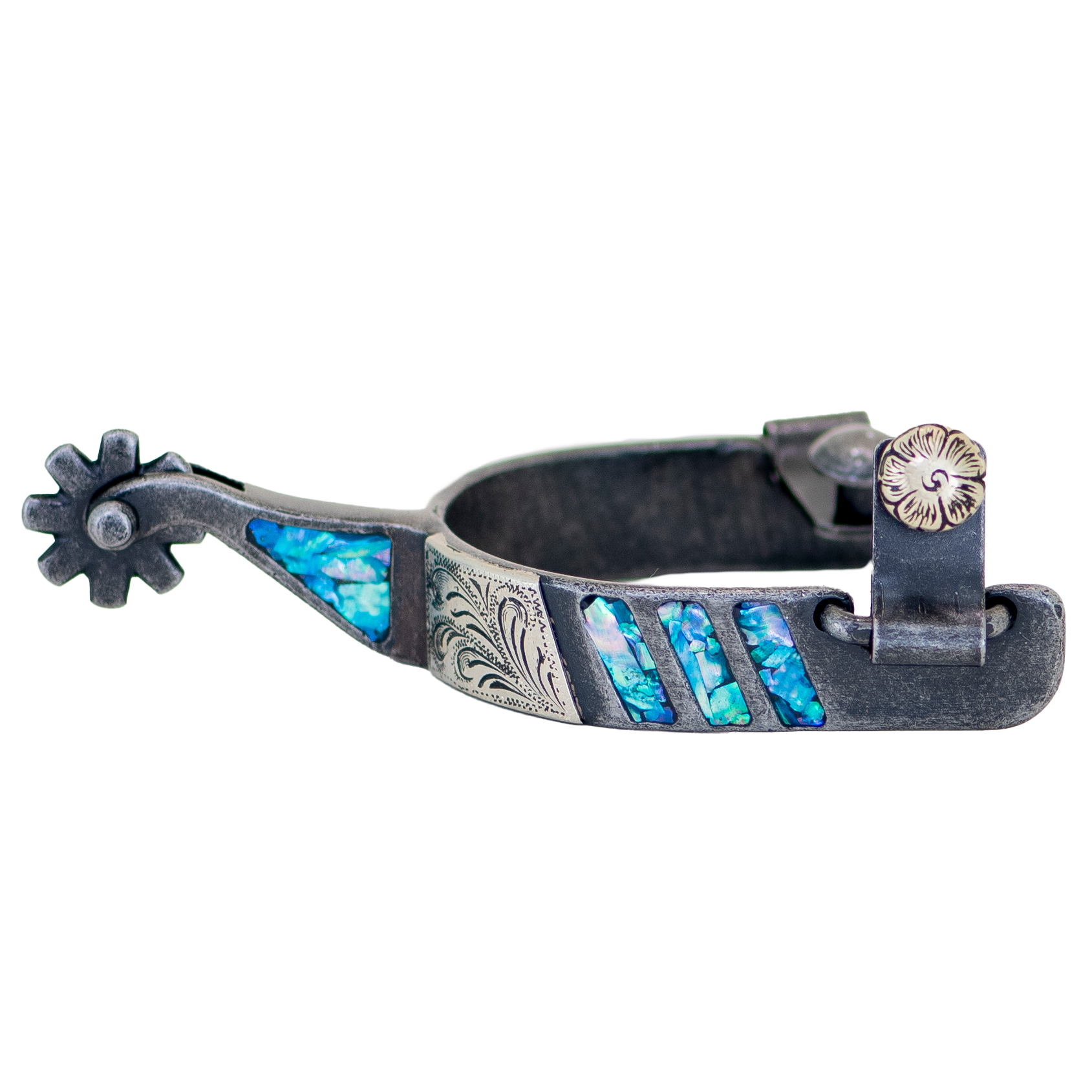 Turquoise Collection Large Cup Spurs 3 Cowboy Tack Turquoise Collection 3/4'' Spur