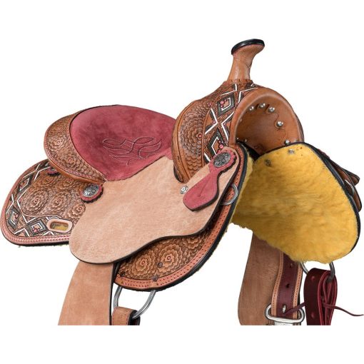 Tough1 Youth Dahlias & Diamonds Barrel Saddle - Image 3