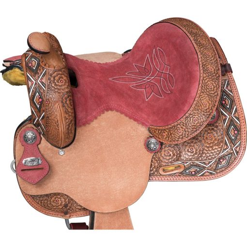 Tough1 Youth Dahlias & Diamonds Barrel Saddle - Image 5