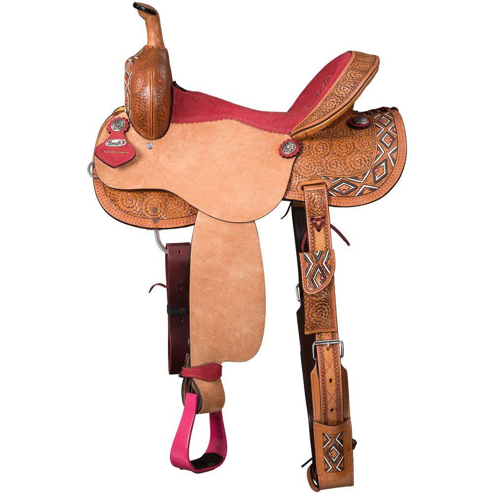 Tough1 Dahlias & Diamonds Barrel Saddle 3 Tough1 Dahlias & Diamonds Barrel Saddle